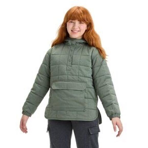 Art Class Quilted Jacket Girls Large 10/12 Green New Shacket - Picture 1 of 9